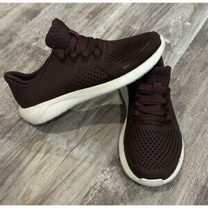 Crocs LiteRide Pacer Sneaker 205234 Women's Size w5 Dark Purple Maroon